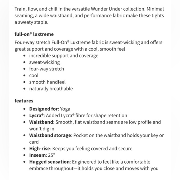 Lululemon Lavender Wunder Under High-Rise Tight 25" *Full-On Luxtreme Leggings - Picture 7 of 7